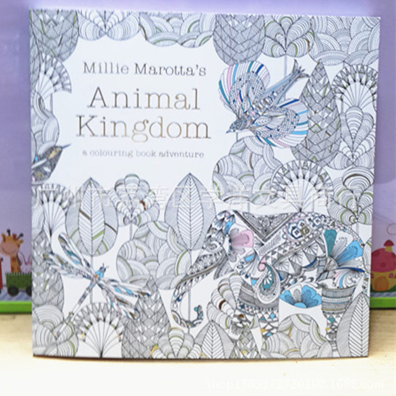 Secret Garden Animal Kingdom Adult Child Coloring Book 1PC Best Christmas Gif t+ free 12 pencil ...